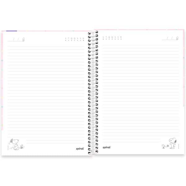 Caderno Universitário Capa Dura, 1 x 1, 80 folhas, Snoopy, 2644619, Spiral Sno - PT 1 UN