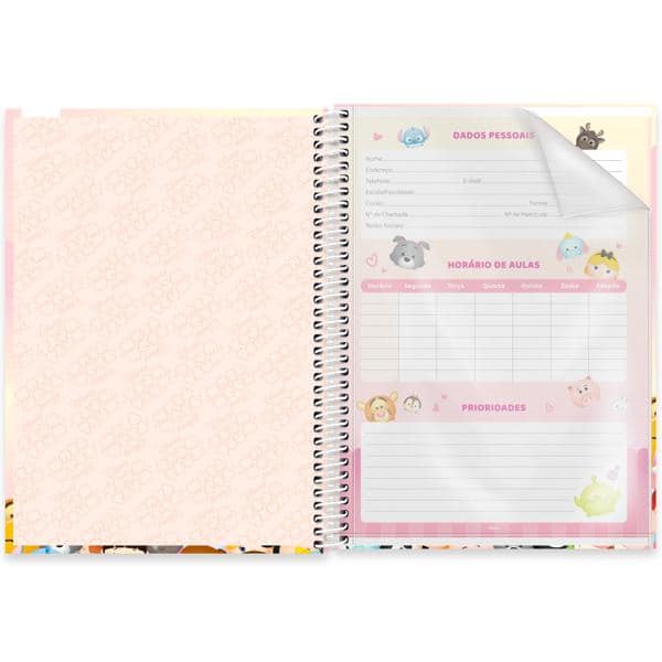 Caderno Universitário Capa Dura, 1 x 1, 80 Folhas, Disney Tsum Tsum, 2639844, Spiral Tsum - PT 1 UN Caderno Universitário Capa Dura, 1 x 1, 80 Folhas, Disney Tsum Tsum, 2639844, Spiral Tsum - PT 1 UN