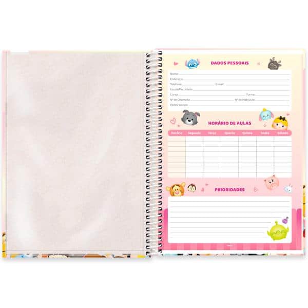 Caderno Universitário Capa Dura, 1 x 1, 80 Folhas, Disney Tsum Tsum, 2639844, Spiral Tsum - PT 1 UN Caderno Universitário Capa Dura, 1 x 1, 80 Folhas, Disney Tsum Tsum, 2639844, Spiral Tsum - PT 1 UN