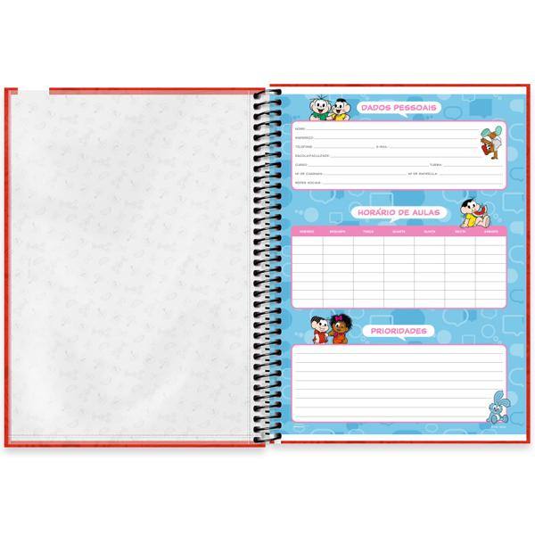 Caderno Universitário Capa Dura, 1 x 1, 80 folhas, Turma da Mônica, 2639851, Spiral Tdm - PT 1 UN