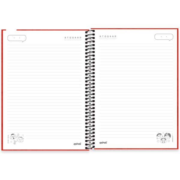 Caderno Universitário Capa Dura, 1 x 1, 80 folhas, Turma da Mônica, 2639851, Spiral Tdm - PT 1 UN