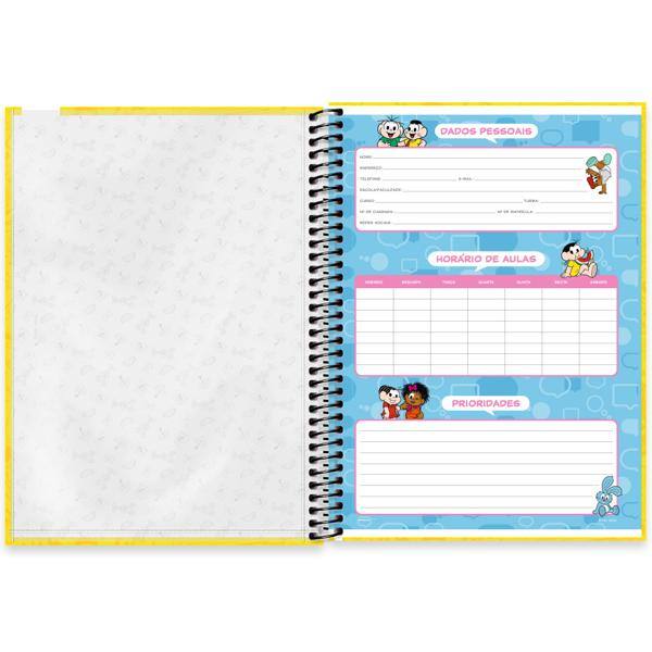 Caderno Universitário Capa Dura, 1 x 1, 80 folhas, Turma da Mônica, 2639868, Spiral Tdm - PT 1 UN