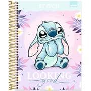 Caderno Universitário Capa Dura, 10 x 1, 160 Folhas, Stitch, 2640154, Spiral Ds - PT 1 UN