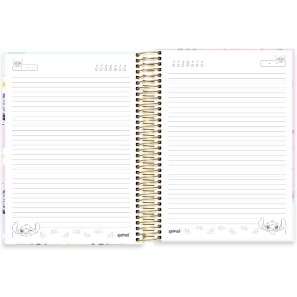 Caderno univ.capa dura 10x1 160fls Stitch 2640154 Spiral Ds PT 1 UN