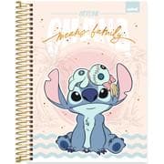 Caderno Universitário Capa Dura, 10 x 1, 160 Folhas, Stitch, 2640161, Spiral Ds - PT 1 UN