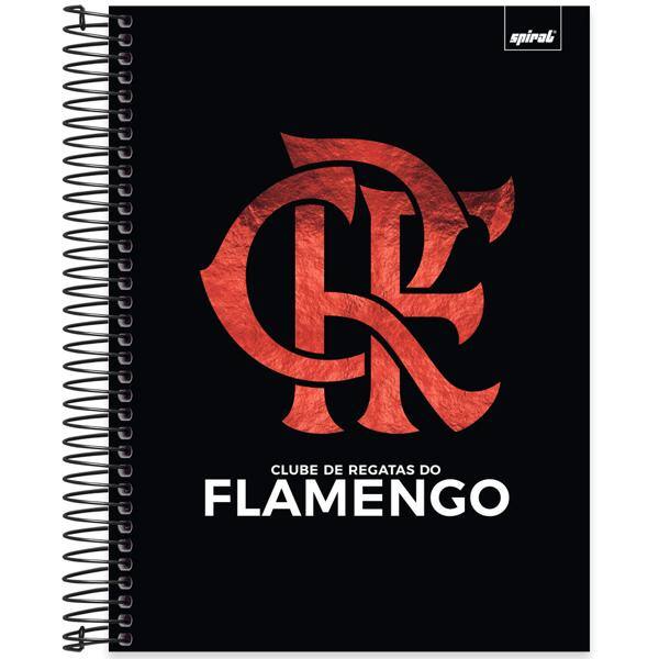 Caderno Universitário Capa Dura, 10 x 1, 160 Folhas, Flamengo, 2639929, Spiral Fla - PT 1 UN