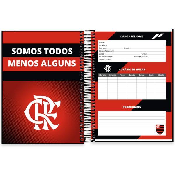 Caderno Universitário Capa Dura, 10 x 1, 160 Folhas, Flamengo, 2639929, Spiral Fla - PT 1 UN