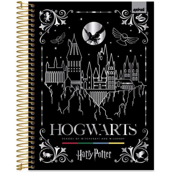 Caderno Universitário Capa Dura, 10 x 1, 160 folhas, Harry Potter, 2639974, Spiral Hpt - PT 1 UN