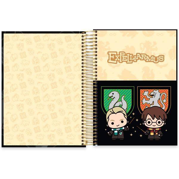Caderno Universitário Capa Dura, 10 x 1, 160 folhas, Harry Potter Charms, 2639981, Spiral Hpc - PT 1 UN