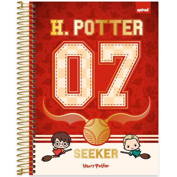 Caderno Universitário Capa Dura, 10 x 1, 160 folhas, Harry Potter Charms, 2639998, Spiral Hpc - PT 1 UN
