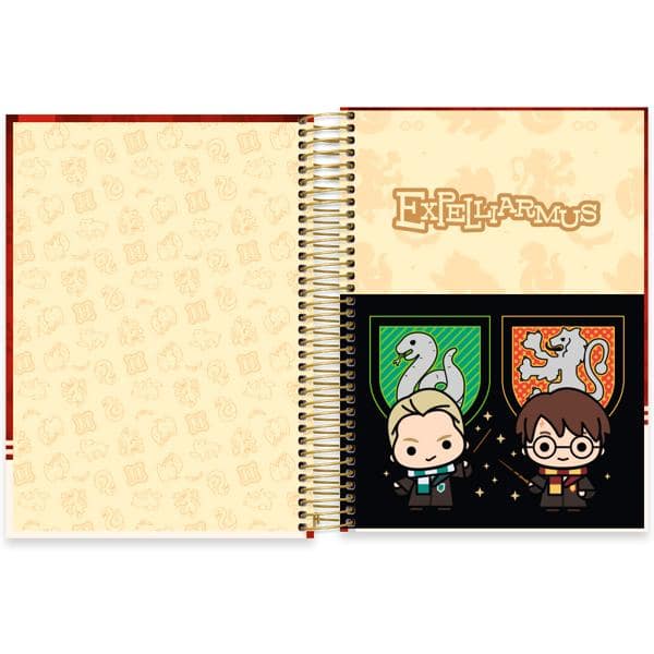 Caderno Universitário Capa Dura, 10 x 1, 160 folhas, Harry Potter Charms, 2639998, Spiral Hpc - PT 1 UN