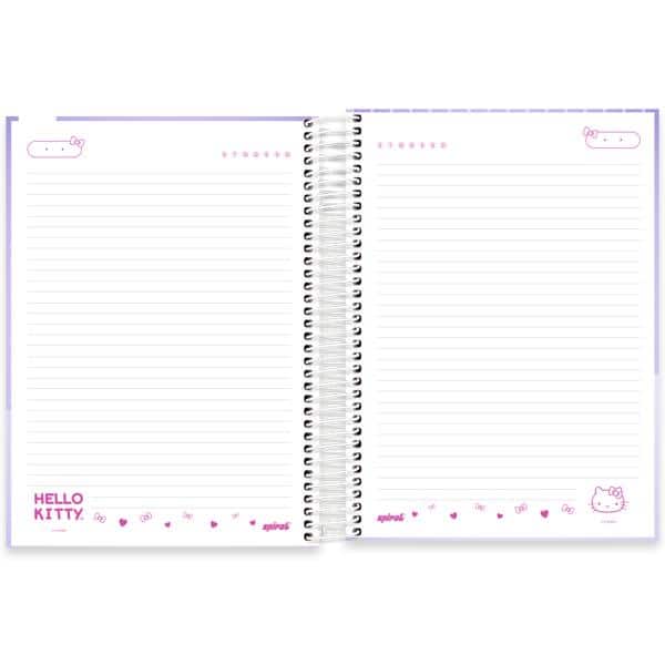 Caderno Universitário, Capa Dura, 10 x 1, 160 Folhas, Hello Kitty, 2640000, Spiral Hki - PT 1 UN