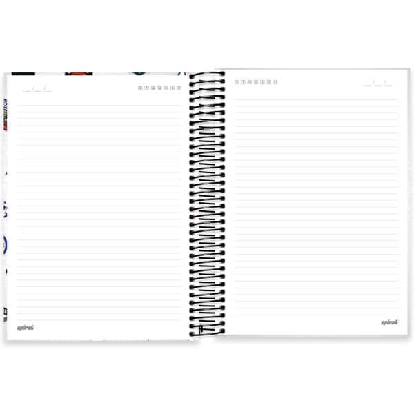 Caderno Universitário Capa Dura, 10 x 1, 160 folhas, NBA, 2640062, Spiral Nba - PT 1 UN