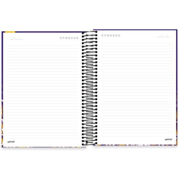 Caderno Universitário Capa Dura, 10 x 1, 160 folhas, NBA Lakers, 2640079, Spiral Nba - PT 1 UN