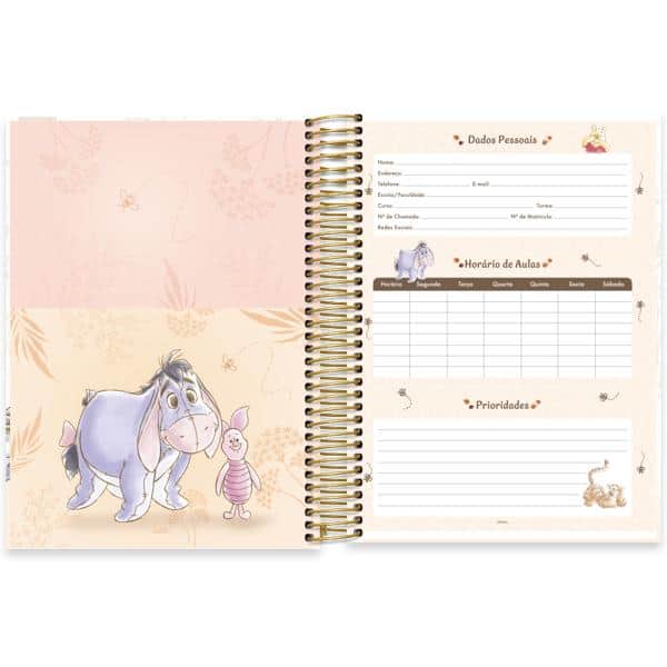 Caderno Universitário Capa Dura, 10 x 1, 160 folhas, Pooh, 2640093, Spiral Pooh - PT 1 UN Caderno Universitário Capa Dura, 10 x 1, 160 folhas, Pooh, 2640093, Spiral Pooh - PT 1 UN