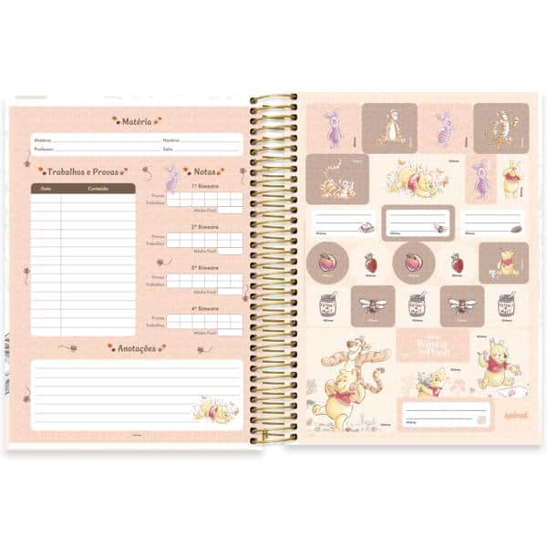Caderno Universitário Capa Dura, 10 x 1, 160 folhas, Pooh, 2640093, Spiral Pooh - PT 1 UN Caderno Universitário Capa Dura, 10 x 1, 160 folhas, Pooh, 2640093, Spiral Pooh - PT 1 UN
