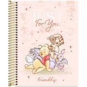 Caderno Universitário Capa Dura, 10 x 1, 160 folhas, Pooh, 2640109, Spiral Pooh - PT 1 UN