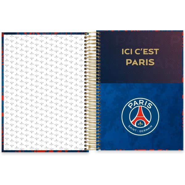 Caderno Universitário Capa Dura, 10 x 1, 160 folhas, PSG, 2642813, Spiral Psg - PT 1 UN