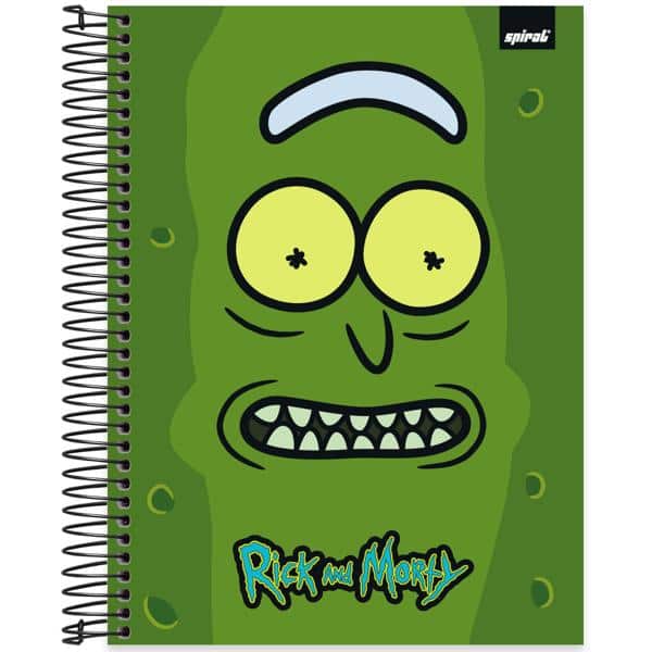 Caderno Universitário Capa Dura, 10 x 1, 160 folhas, Rick & Morty, 2640123, Spiral Rem - PT 1 UN