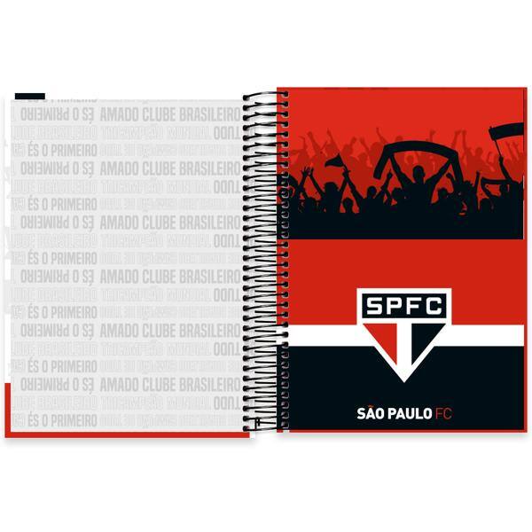 Caderno Universitário Capa Dura, 10 x 1, 160 folhas, São Paulo, 2640130, Spiral SPFC - PT 1 UN