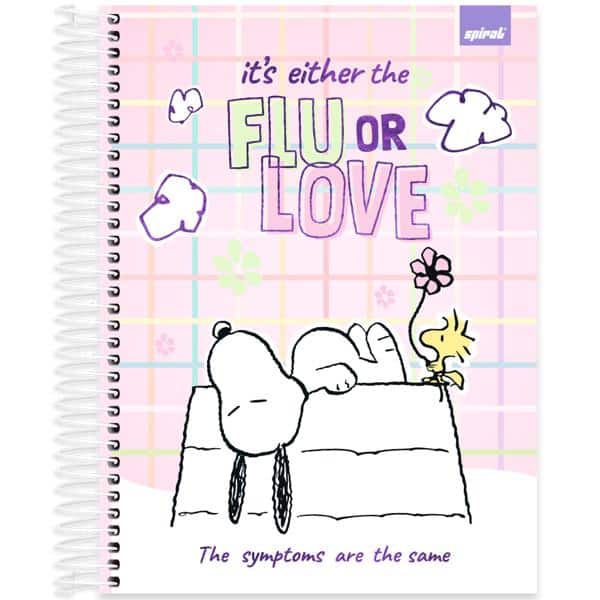 Caderno Universitário Capa Dura, 10 x 1, 160 folhas, Snoopy, 2640147, Spiral Sno - PT 1 UN