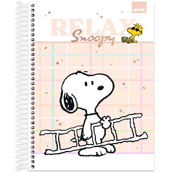 Caderno Universitário Capa Dura, 10 x 1, 160 folhas, Snoopy, 2644657, Spiral Sno - PT 1 UN
