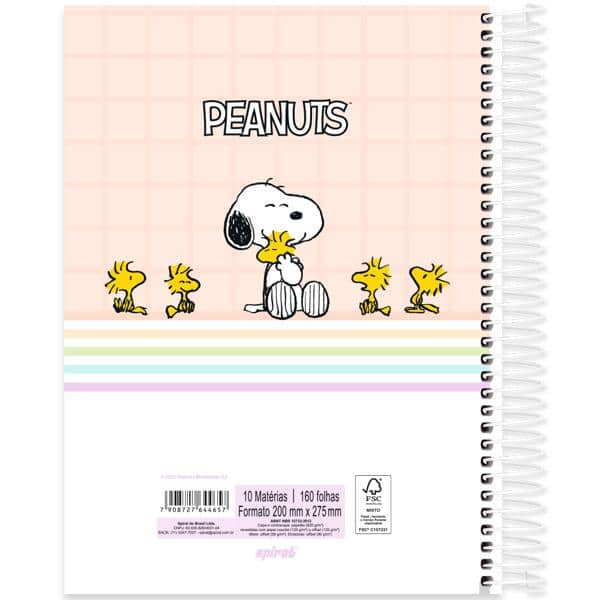 Caderno Universitário Capa Dura, 10 x 1, 160 folhas, Snoopy, 2644657, Spiral Sno - PT 1 UN
