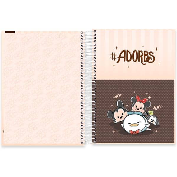Caderno univ.capa dura 10x1 160fls Tsum Tsum 2640178 Spiral Tsum PT 1 UN