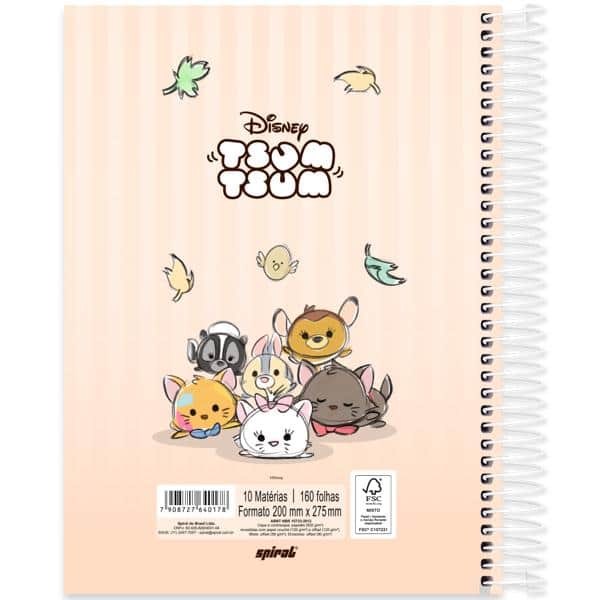 Caderno univ.capa dura 10x1 160fls Tsum Tsum 2640178 Spiral Tsum PT 1 UN