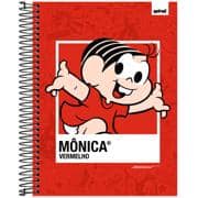 Universitário Capa Dura, 10 x 1, 160 Folhas, Turma da Mônica, Mônica, 2640185, Spiral Tdm - PT 1 UN