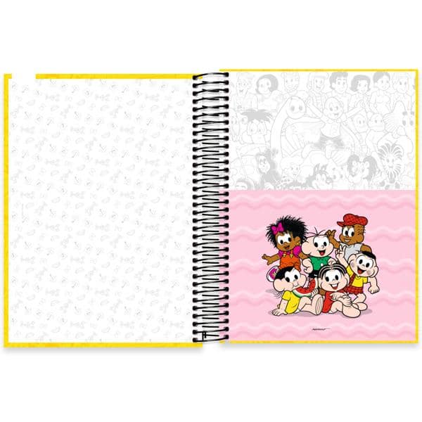 Universitário Capa Dura, 10 x 1, 160 Folhas, Turma da Mônica, Magali, 2640192, Spiral Tdm - PT 1 UN