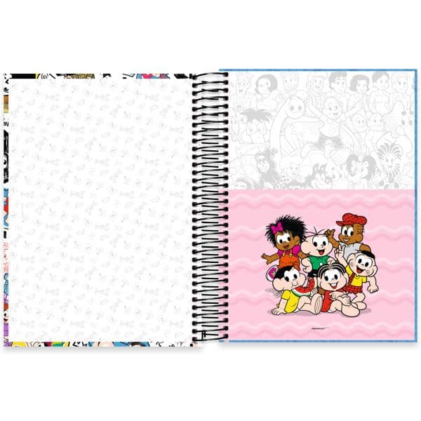 Universitário Capa Dura, 10 x 1, 160 Folhas, Turma da Mônica, 2640208, Spiral Tdm - PT 1 UN