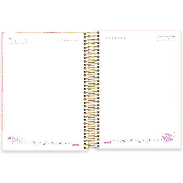 Caderno Universitário Capa Dura, 10 x 1, 160 Folhas, Corujinhas, 2638168, Spiral Cor - PT 1 UN