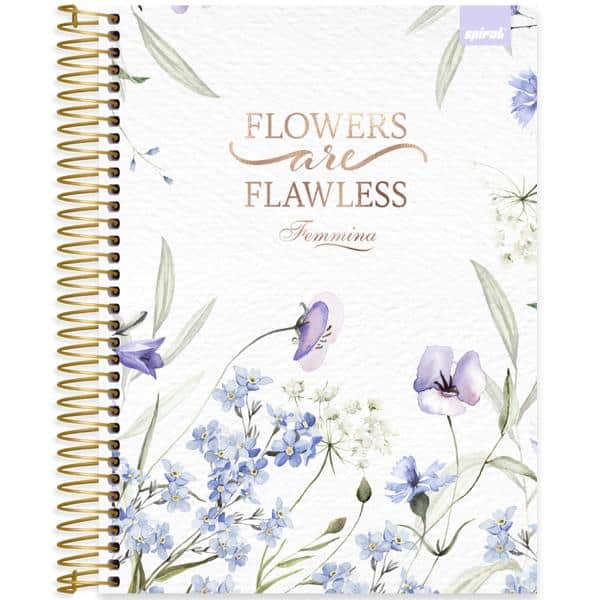 Caderno univ.capa dura 10x1 160fls Femmina 2638175 Spiral Fem PT 1 UN