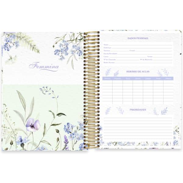 Caderno univ.capa dura 10x1 160fls Femmina 2638175 Spiral Fem PT 1 UN