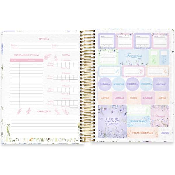 Caderno univ.capa dura 10x1 160fls Femmina 2638175 Spiral Fem PT 1 UN
