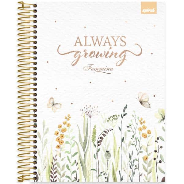 Caderno univ.capa dura 10x1 160fls Femmina 2638182 Spiral Fem PT 1 UN