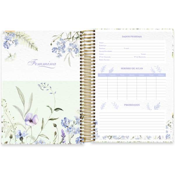 Caderno univ.capa dura 10x1 160fls Femmina 2638182 Spiral Fem PT 1 UN