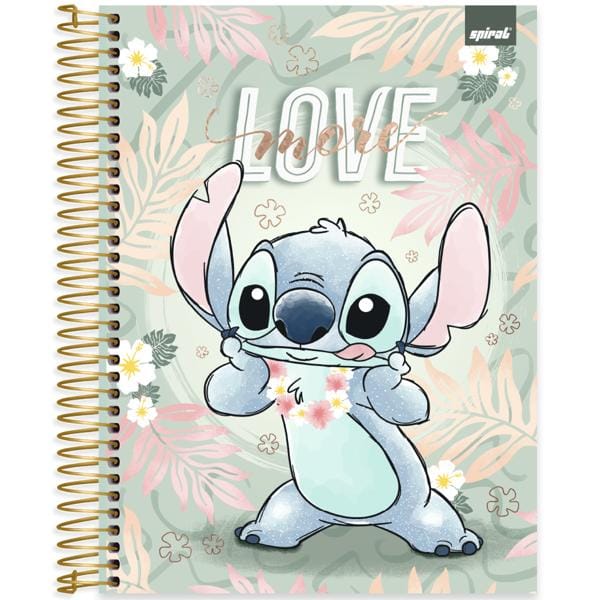 Caderno universitário Capa dura 20 x 1, 320 folhas, Stitch, 2640482, Spiral Ds - PT 1 UN