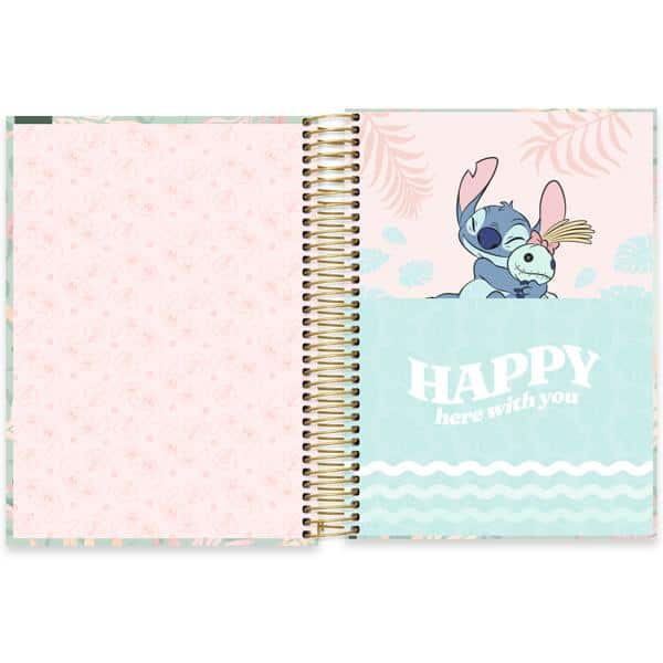 Caderno universitário Capa dura 20 x 1, 320 folhas, Stitch, 2640482, Spiral Ds - PT 1 UN