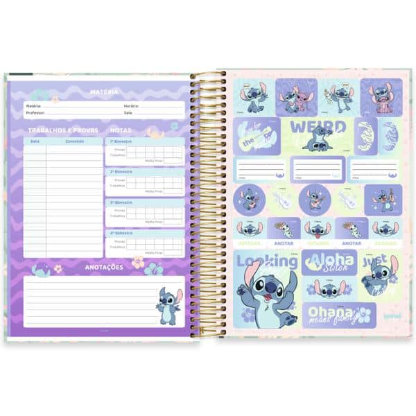 Caderno universitário Capa dura 20 x 1, 320 folhas, Stitch, 2640482, Spiral Ds - PT 1 UN