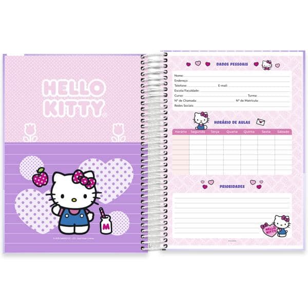 Caderno Universitário Capa Dura, 20 x 1, 320 Folhas, Hello Kitty, 2644596, Spiral Hki - PT 1 UN Caderno Universitário Capa Dura, 20 x 1, 320 Folhas, Hello Kitty, 2644596, Spiral Hki - PT 1 UN
