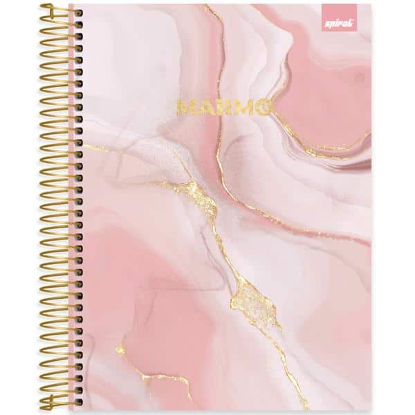 Caderno universitário Capa dura 20 x 1, 320 folhas, Marmo, 2644343, Spiral Mrm - PT 1 UN