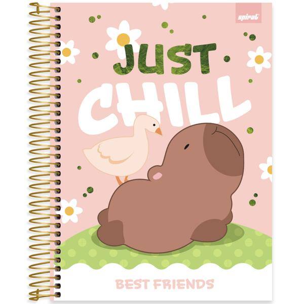Caderno Universitário Capa Dura, 20 x 1, 320 Folhas, Capivara, 2644350, Spiral Ten - PT 1 UN