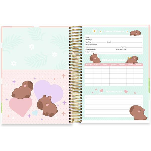 Caderno Universitário Capa Dura, 20 x 1, 320 Folhas, Capivara, 2644350, Spiral Ten - PT 1 UN