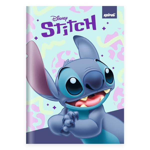 Caderno 1/4, Capa dura, costurado, 80 folhas, Stitch, 2641083, Spiral Ds - PT 1 UN