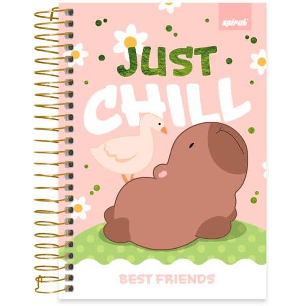 Caderno 1/4 Capa Dura, Espiral, 80 folhas, Capivara, 2644404, Spiral Ten - PT 1 UN