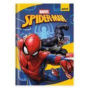 Caderno 1/4, Capa dura, costurado, 80 folhas, Homem Aranha, 2641052, Spiral Mha - PT 1 UN
