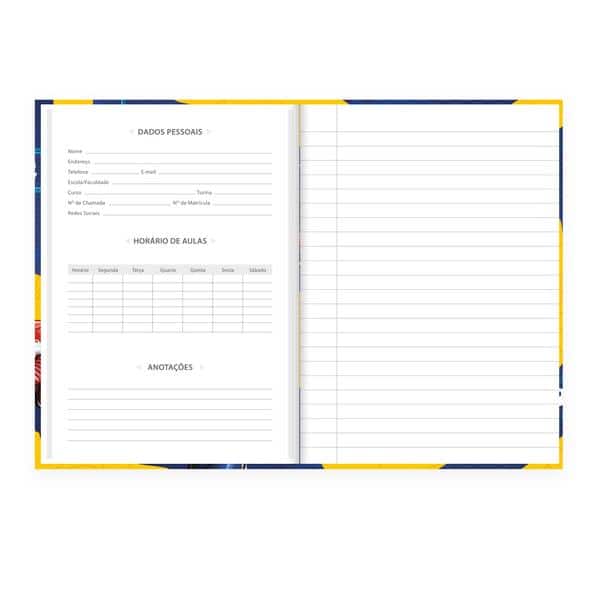 Caderno 1/4 C.D. costurado 80fls H. Aranha 2641052 Spiral Mha PT 1 UN