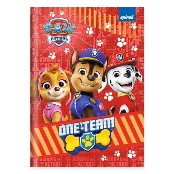 Caderno 1/4, Capa dura, costurado, 80 folhas, Patrulha Canina, 2641069, Spiral Ptc - PT 1 UN Caderno 1/4, Capa dura, costurado, 80 folhas, Patrulha Canina, 2641069, Spiral Ptc - PT 1 UN